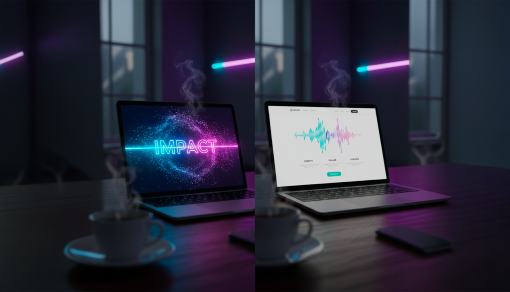 Impacto visual com criação de vídeos e sites - Vinicreations